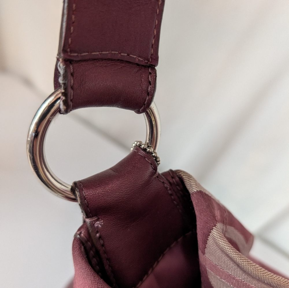 Coach Burgundy and Pink Shoulder Bag - Picture 15 of 16